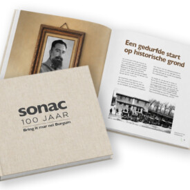 Creatie en drukwerkcoördinatie Jubileumboek | Sonac Burgum